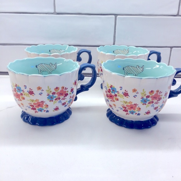 💯SOLD💯Urban market vintage style coffee or soup mugs. Four piece set - Picture 9 of 9